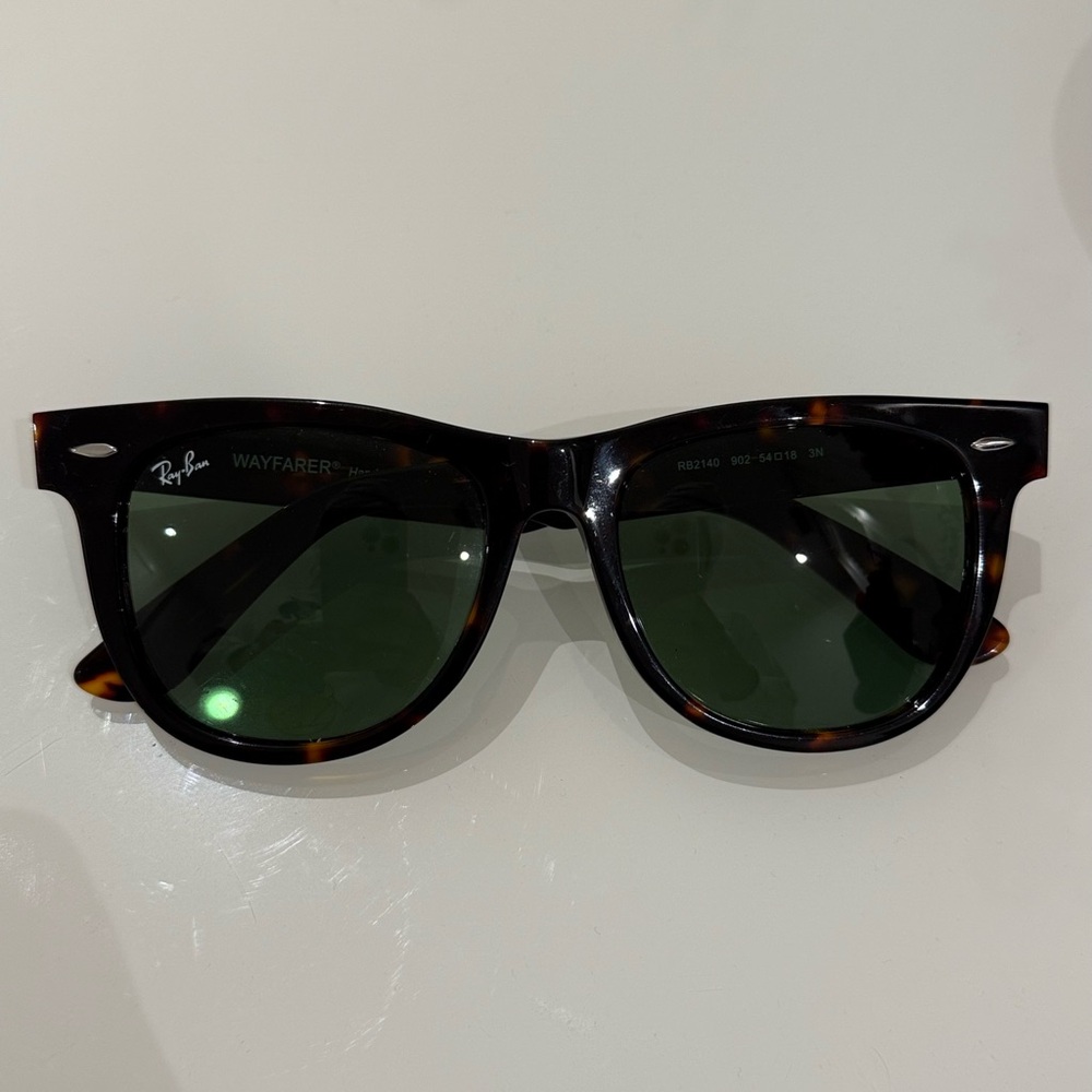 Ray-Ban Tortoise Sunglasses with Green Lenses